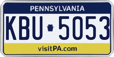 PA license plate KBU5053
