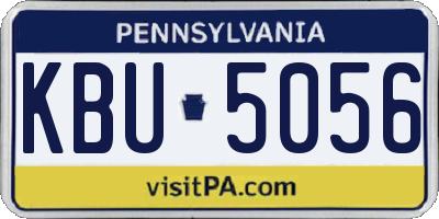 PA license plate KBU5056
