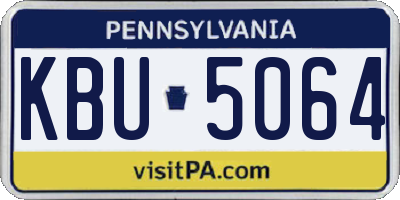 PA license plate KBU5064
