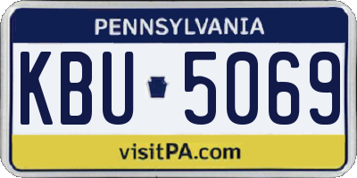 PA license plate KBU5069