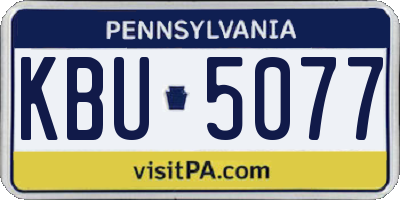 PA license plate KBU5077