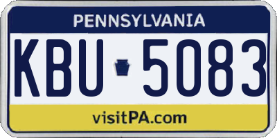 PA license plate KBU5083