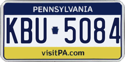 PA license plate KBU5084