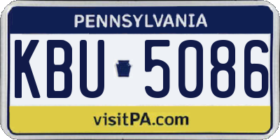 PA license plate KBU5086
