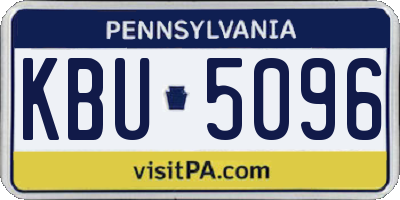 PA license plate KBU5096