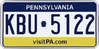 PA license plate KBU5122
