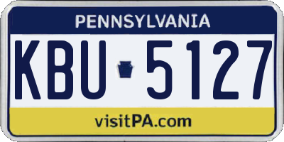 PA license plate KBU5127