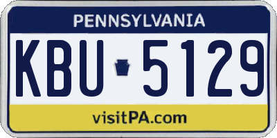 PA license plate KBU5129