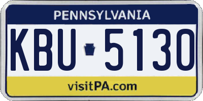 PA license plate KBU5130