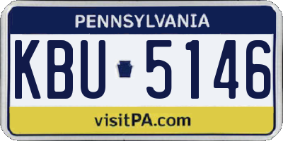 PA license plate KBU5146