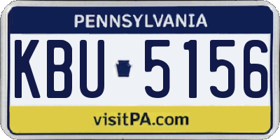 PA license plate KBU5156