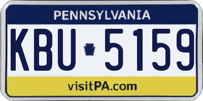 PA license plate KBU5159