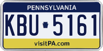 PA license plate KBU5161