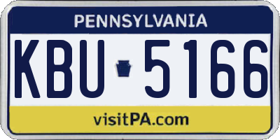 PA license plate KBU5166