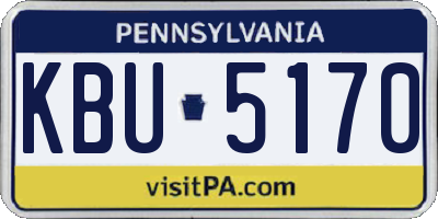PA license plate KBU5170
