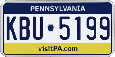 PA license plate KBU5199