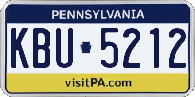 PA license plate KBU5212