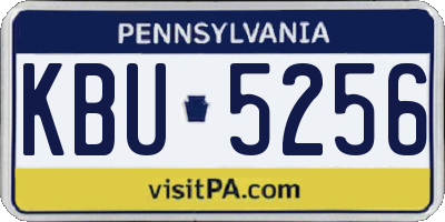 PA license plate KBU5256