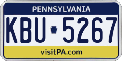 PA license plate KBU5267