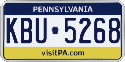 PA license plate KBU5268