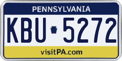 PA license plate KBU5272