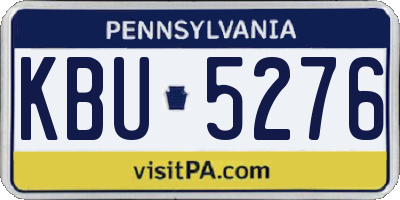 PA license plate KBU5276