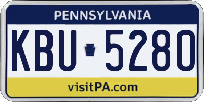 PA license plate KBU5280