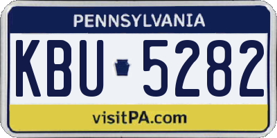 PA license plate KBU5282