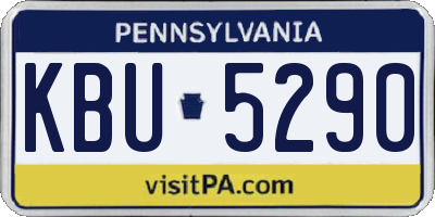 PA license plate KBU5290