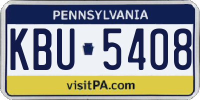 PA license plate KBU5408