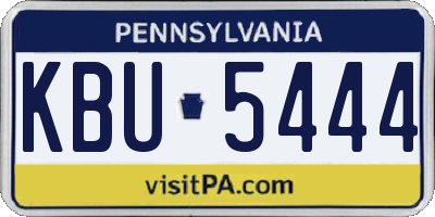 PA license plate KBU5444