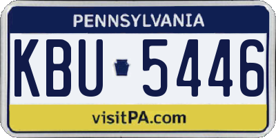 PA license plate KBU5446