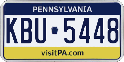 PA license plate KBU5448