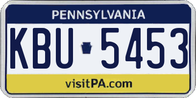 PA license plate KBU5453