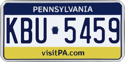 PA license plate KBU5459