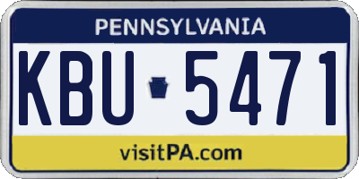 PA license plate KBU5471