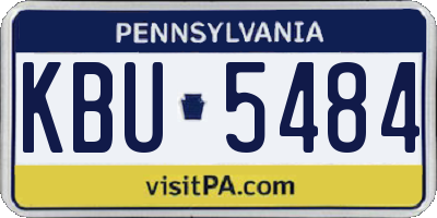 PA license plate KBU5484