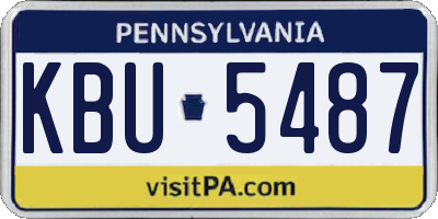 PA license plate KBU5487