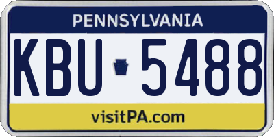 PA license plate KBU5488