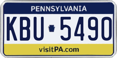 PA license plate KBU5490