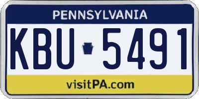 PA license plate KBU5491