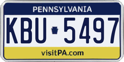 PA license plate KBU5497