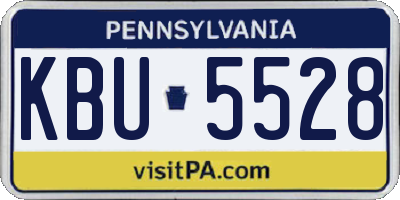 PA license plate KBU5528