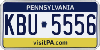 PA license plate KBU5556