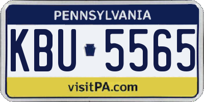 PA license plate KBU5565