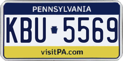 PA license plate KBU5569