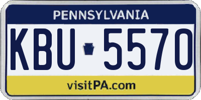 PA license plate KBU5570