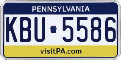 PA license plate KBU5586