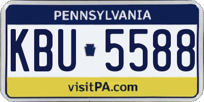 PA license plate KBU5588