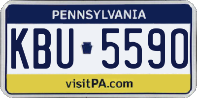 PA license plate KBU5590
